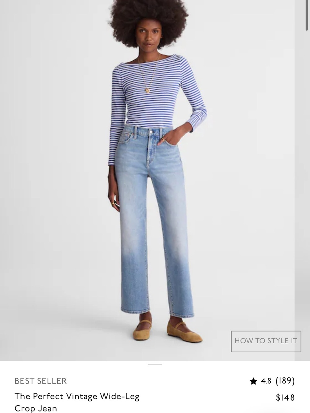 Women’s The Perfect Vintage Straight Crop Jean - Light Blue